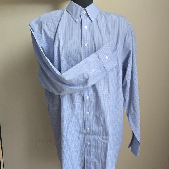 Gold Label Blue Check Long Sleeve Shirt Size XXL XXXL - Picture 1 of 4
